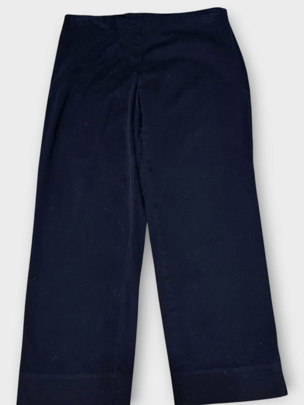 Jones New York Crop Pants Womens 4 Navy Blue Signature Stretch Cotton Career